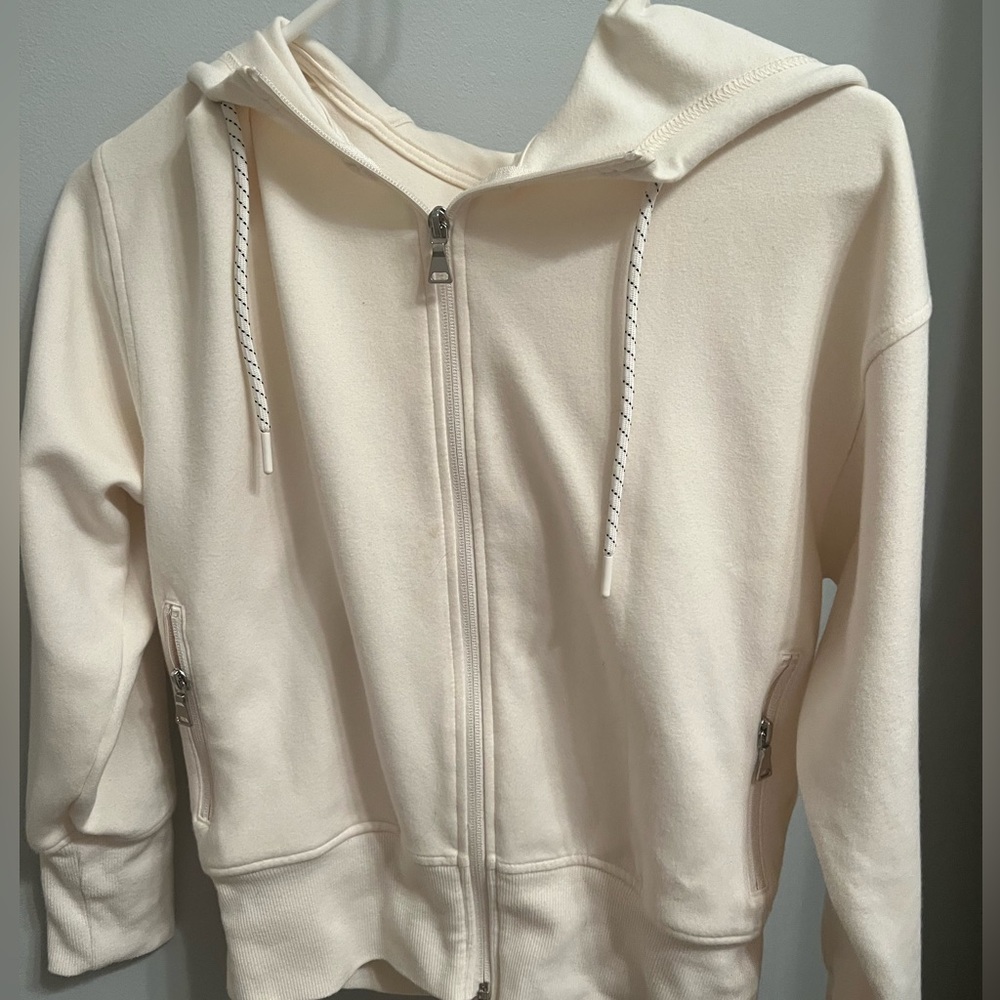 Cream zip up